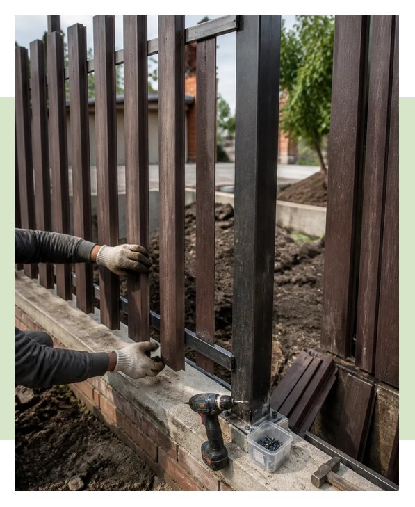 Ремонт забора под ключ с выездом мастеров оперативно в Элисте